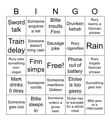 Oktoberfest Bingo Card
