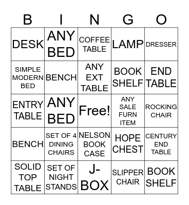 MARCH OFF THE FLOOR Bingo Card