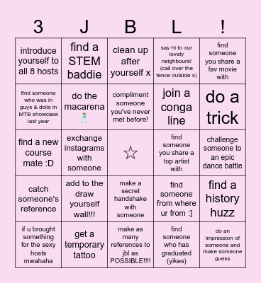 housewarming bingo! <3 Bingo Card
