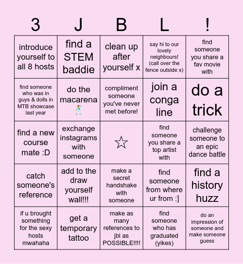 housewarming bingo! <3 Bingo Card