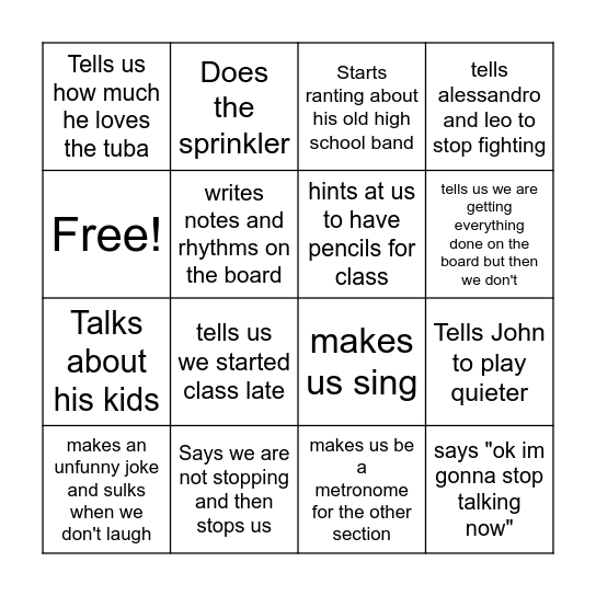 Knox Bingo!!! Bingo Card