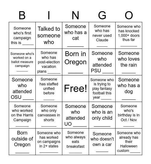 Unified 2026 Bingo Card