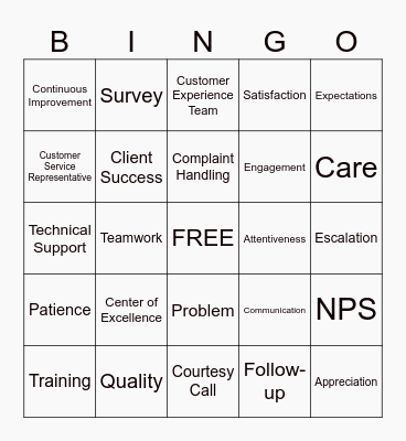 Customer Service Week 2026 Bingo Card