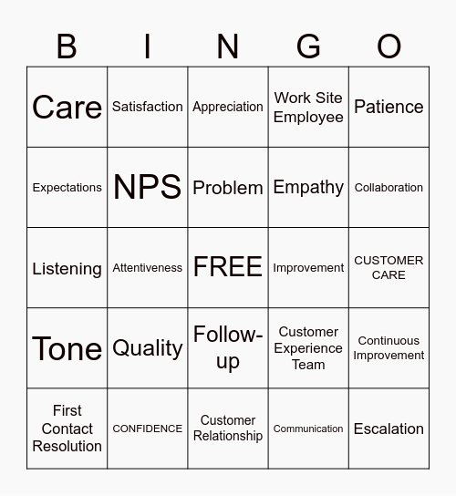 Customer Service Week 2026 Bingo Card