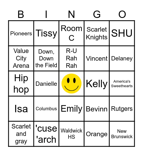 Mom's Weekend Bingo Card