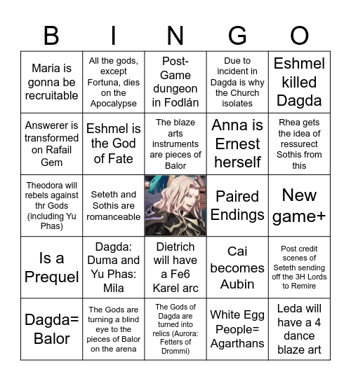 Fortune's weaver Bingo Card