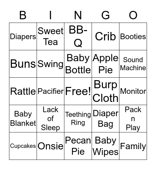 BaBy-Q Bingo Card