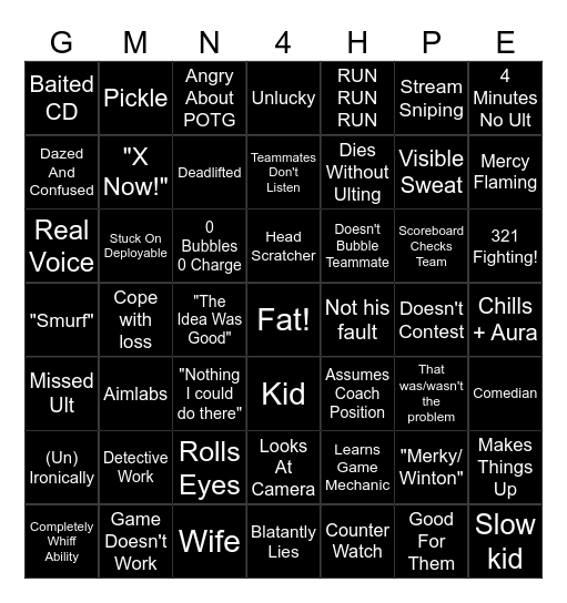G4H Bingo Card