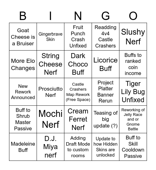 Update Bingo Card