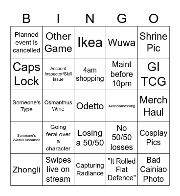 The Introverts Guild Bingo Card