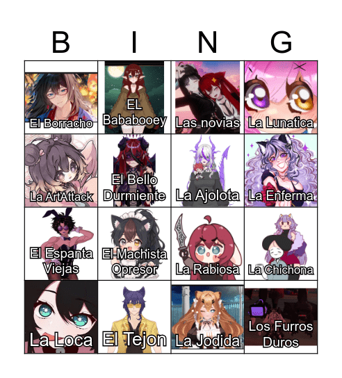 Loteria Vtuber Bingo Card