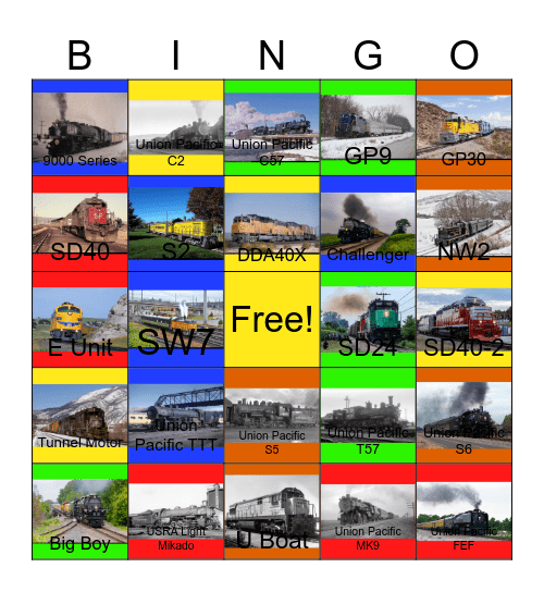 The 844 the Greyhound Legend, the Challenger, the Big Boy and other Union Pacific Engines that I would like to an amazing photograph while Laurie passed away one day Bingo Card