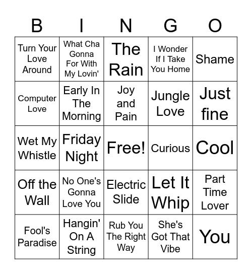 Let's Get This Party Started Bingo Card