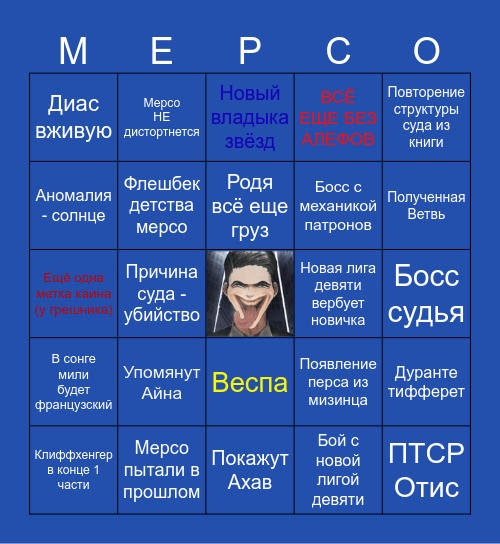 Канто 10 Bingo Card