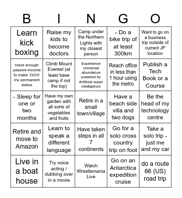 CARDS - Trial by fire Bingo Card