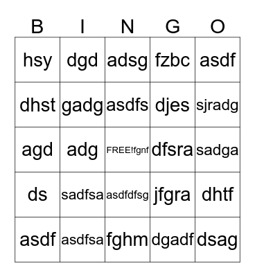 Annie's Bridal Shower Bingo Card