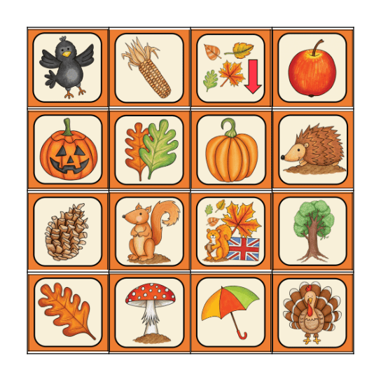 Autumn Bingo Card