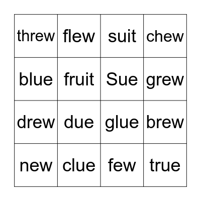 Name:_____________________________ Bingo Card