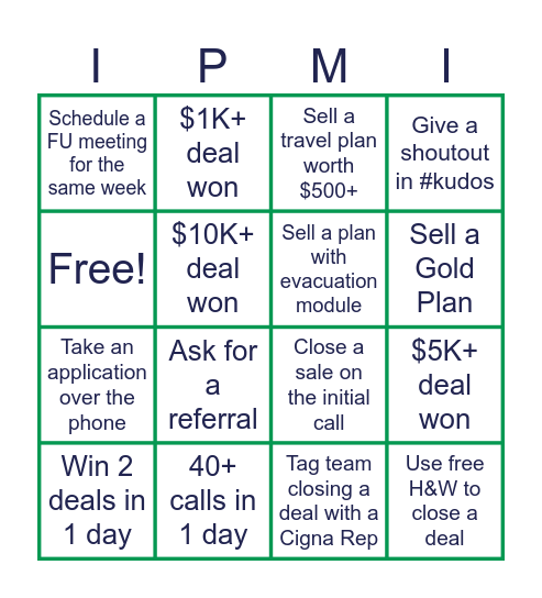 Associate Insurance Specialist BINGO Card
