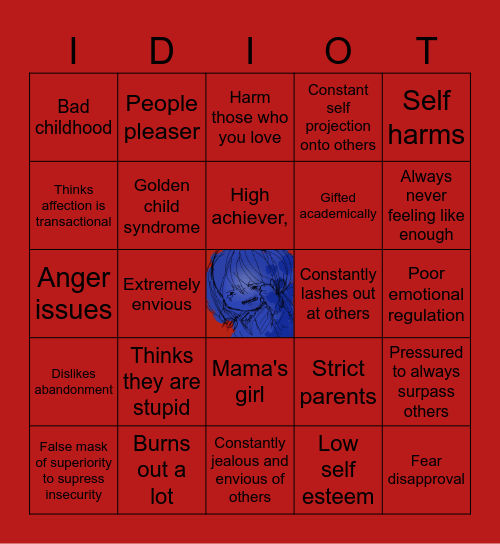 Helmet Kinnie Bingo Card