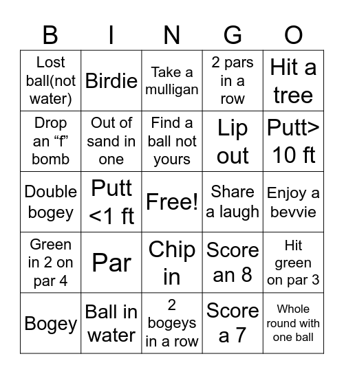 Baggs Bingo 2026 Bingo Card