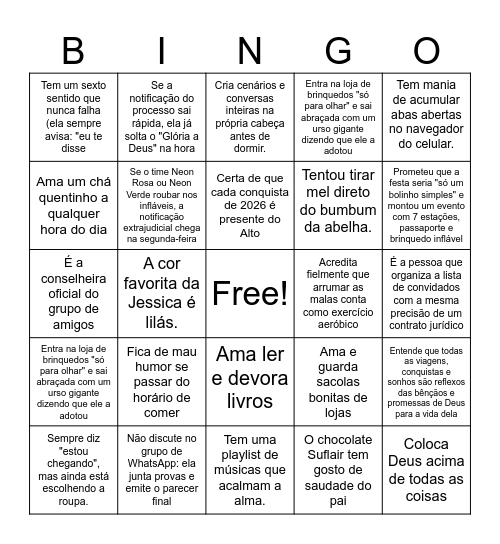 Conhecimentos Jeh Bingo Card
