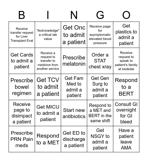 ATC Bingo Card