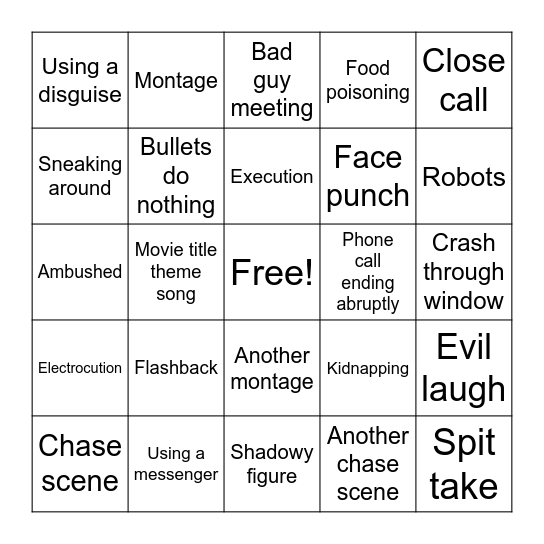 BingoFlix: Sister Act (1992, PG) Bingo Card