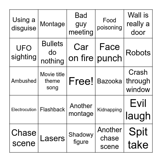 BingoFlix: Sister Act (1992, PG) Bingo Card