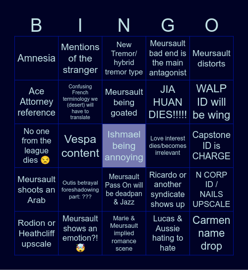 CANTO 10 BINGO Card