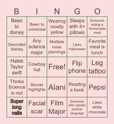 Bingo 2 Bingo Card