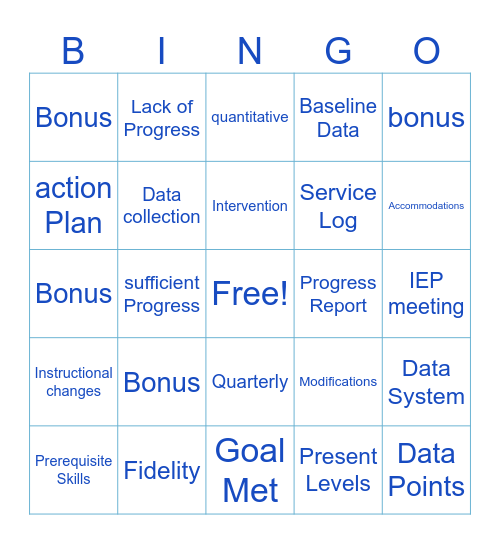 September New Teacher Induction Class Bingo Card