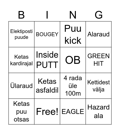 Dagö DG nädalamäng Bingo Card