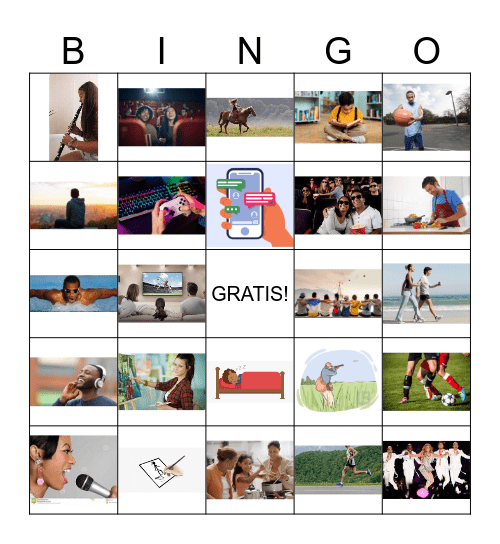 Spanish Activities Bingo Card