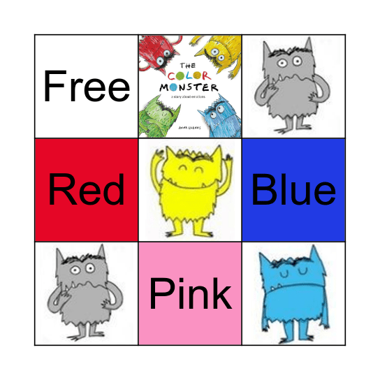 The Color Monster Bingo Card