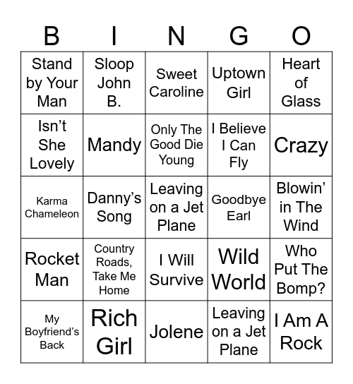 Radio Bingo Me First & The Gimmie Gimmies Cover Covers Bingo Card