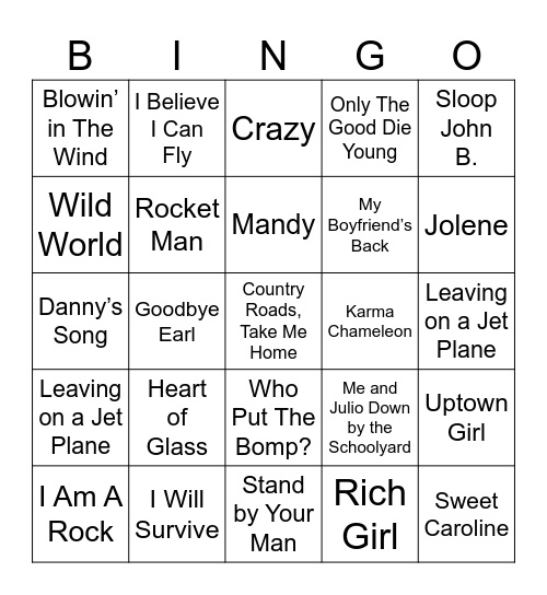 Radio Bingo Me First & The Gimmie Gimmies Cover Covers Bingo Card
