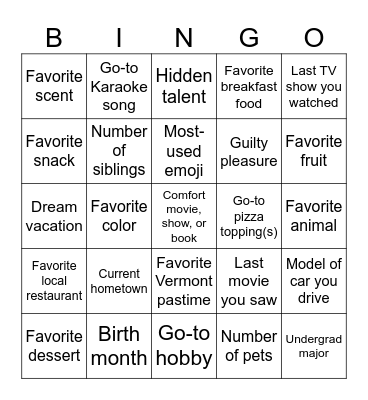Find Someone Who Shares Your... Bingo Card