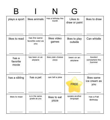 Find Someone Who... Bingo Card