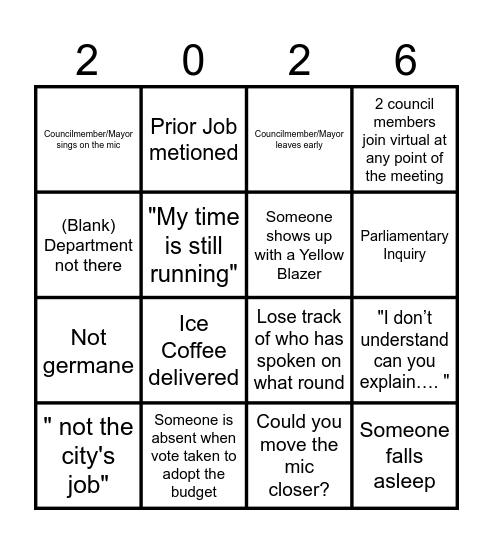DALLAS BUDGET BINGO! Bingo Card