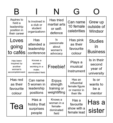 🎀 Find Someone Who... 🎀 Bingo Card