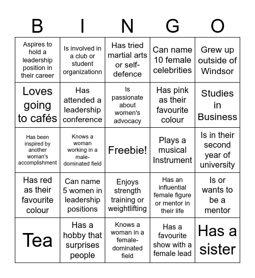 🎀 Find Someone Who... 🎀 Bingo Card