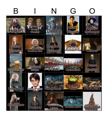 Harry Potter Bingo Card