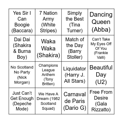4 Bingo Card