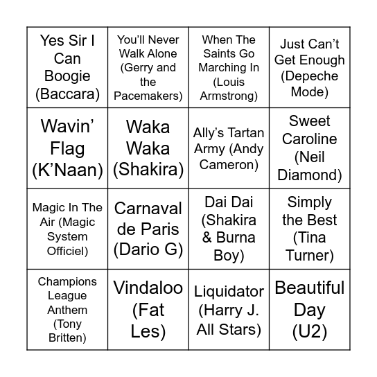 Bingo Card