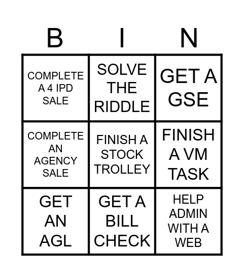 GOOD GUYS TINGALPA BINGO Card