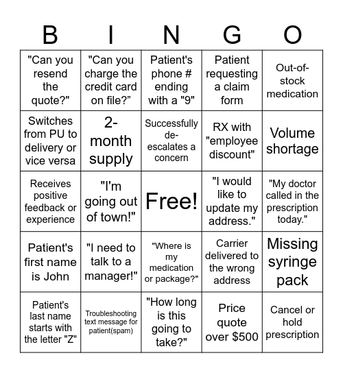 Central Wellness Division Bingo Card