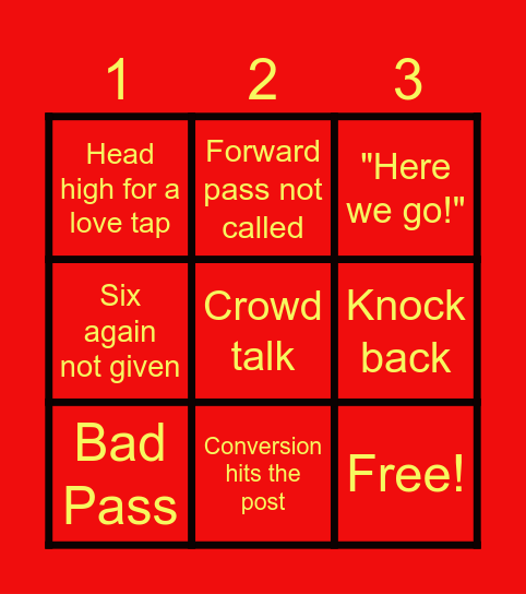 Bears Bingo Card