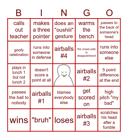 JTP x Basketball Bingo Card