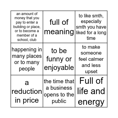 Bingo Card